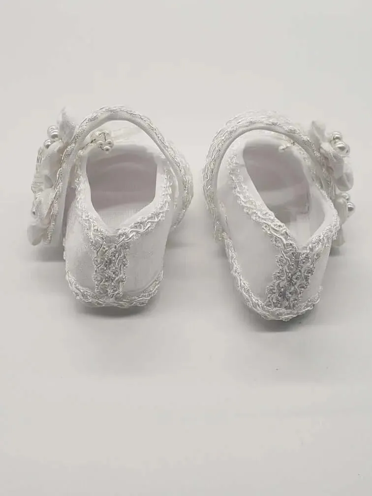 043 - Baptism Shoes - White Asics Used Shoes