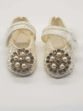 045 - Baptism Shoes - Beige Best Place To Buy Asics Shoes