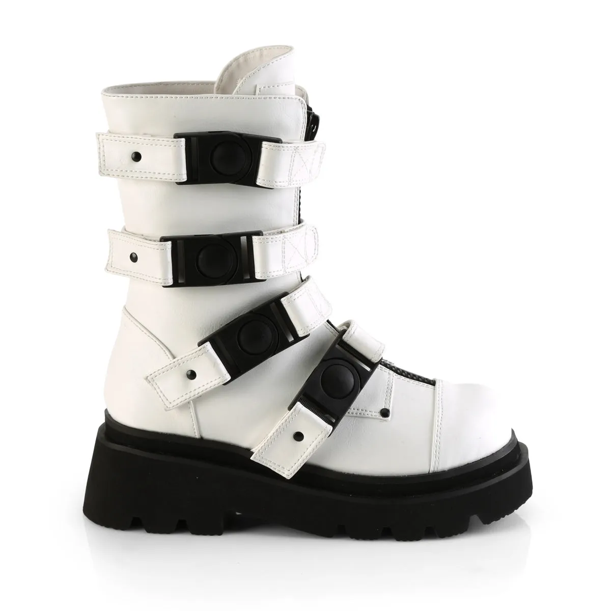 2 Inch Platform RENEGADE-55 White 800 Gram Insulated Work Boots
