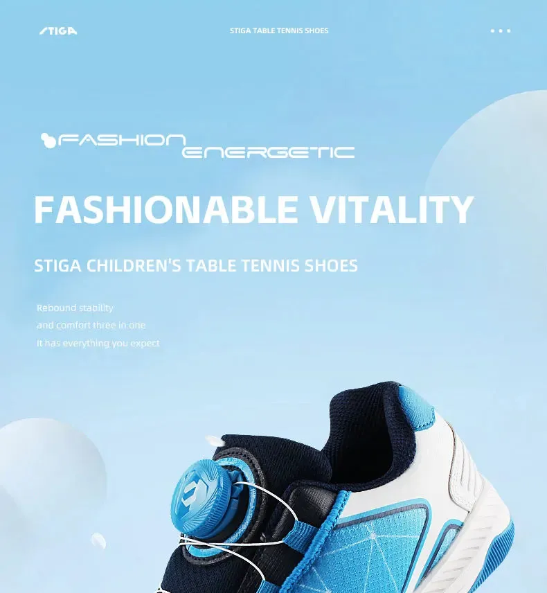 2024 NEW Stiga Children Table Tennis Shoes New Arrival For Kids Boy Girls Ping Pong Sport Sneakers Silver Tennis Shoes