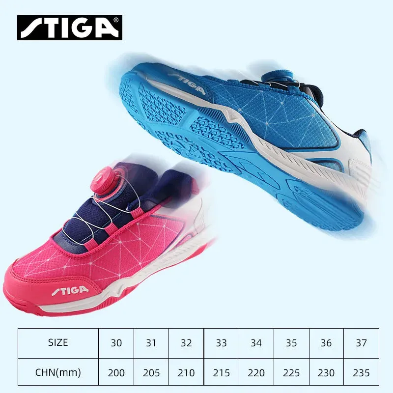 Andre Agassi Tennis Shoes 2024 NEW Stiga Children Table Tennis Shoes New Arrival For Kids Boy Girls Ping Pong Sport Sneakers