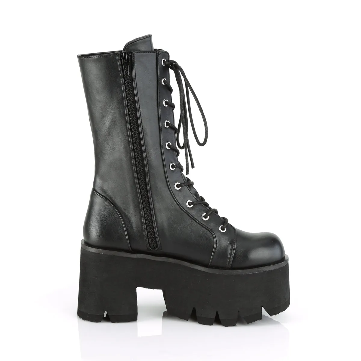 3 Inch Heel ASHES-105 Black Width Work Boots