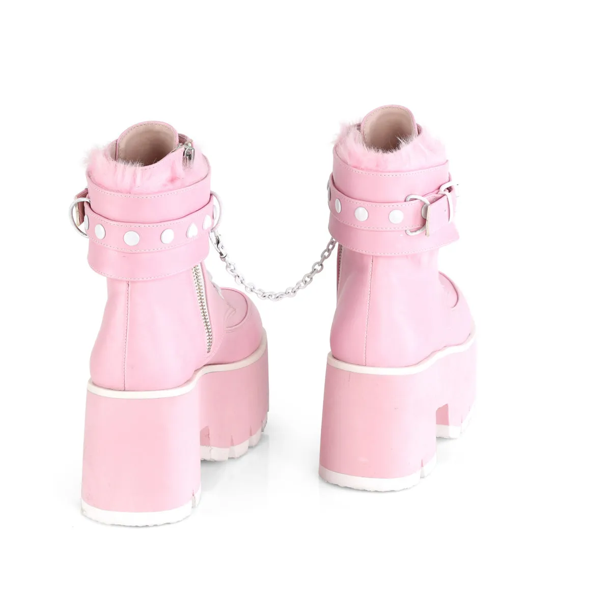 3 Inch Heel ASHES-57 Baby Pink Iron Ranger Work Boots