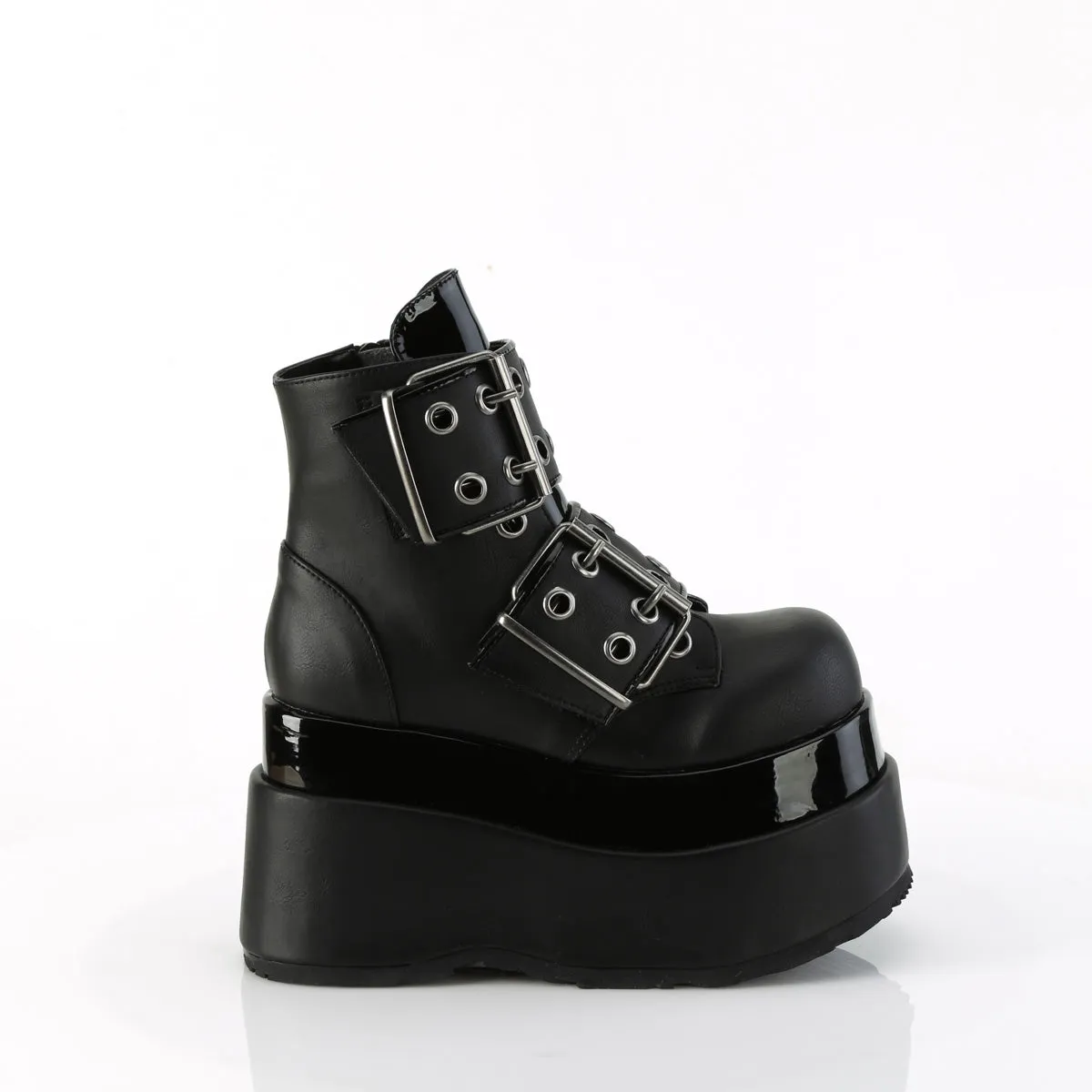 4 Inch Platform BEAR-104 Black Pu Best Work Boots For Firefighters