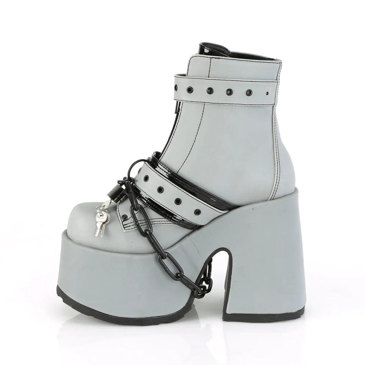 5 Inch Heel CAMEL-205 Gray Reflective Fireproof Work Boots