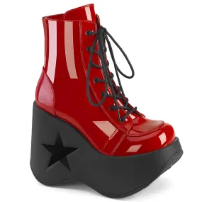 5 Inch Platform DYNAMITE-106 Red Patent Best Working Winter Boots