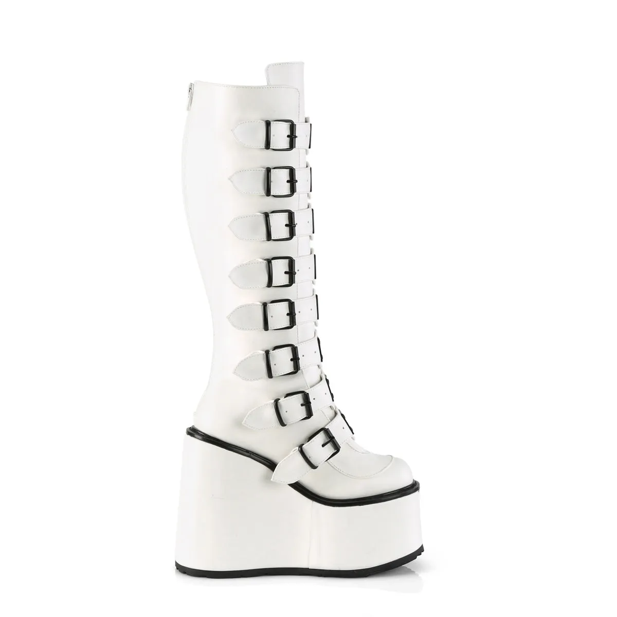 Rubber Work Boots 5 Inch Platform SWING-815 White