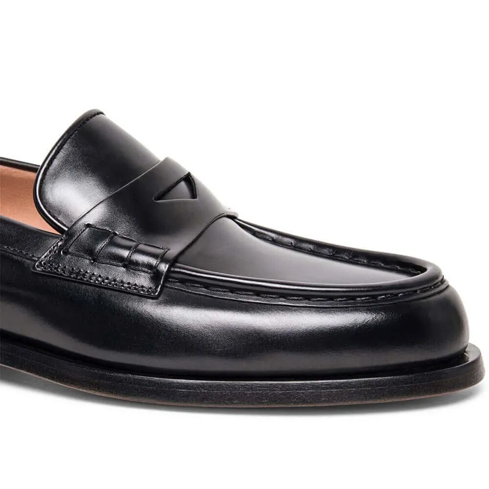 6 CM / 2.36 Inches - CMR CHAMARIPA Elevator Shoes For Women - Hidden Heel Shoes - Black Leather Penny Loafers Loafers Sam Edelman