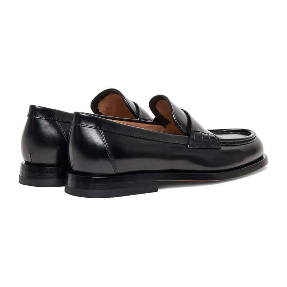 Taryn Rose Loafers 6 CM / 2.36 Inches - CMR CHAMARIPA Elevator Shoes For Women - Hidden Heel Shoes - Black Leather Penny Loafers
