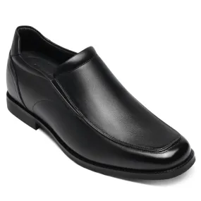 7 CM/2.76 Inches CMR CHAMARIPA Slip-On Height Increasing Shoes for Men - Black Calfskin Dress Shoes Sandro Moscoloni Dress Shoes
