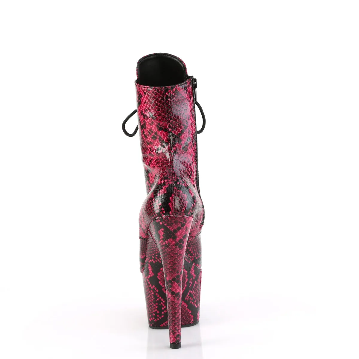 7 Inch Heel ADORE-1020SPWR Hot Pink Snake Print Size 5 Work Boots