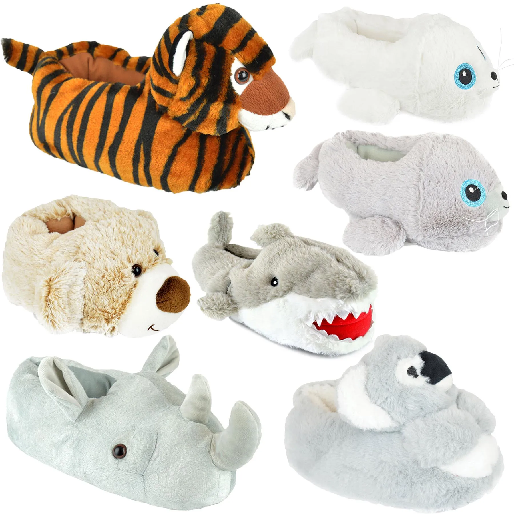 Moon Slippers A2Z 4 Kids Boys Girls Cute Animal Slippers Non-Slip Winter Plush Warm Baby Shoes