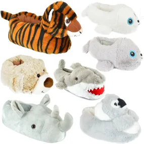 Easy Pattern For Crochet Slippers A2Z 4 Kids Boys Girls Cute Animal Slippers Non-Slip Winter Plush Warm Baby Shoes