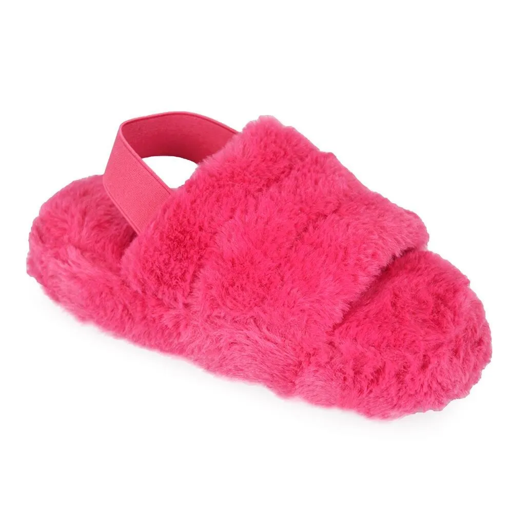 Felted Slippers A2Z 4 Kids Girl Boys Fuzzy Slippers Faux Fur Quilted Sliders Backstrap Sliders