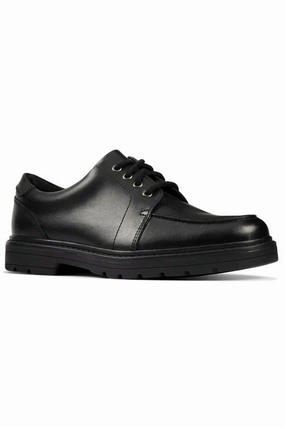 Clarks Loxham Pace Youth black Mid Top Design Sturdy Construction
