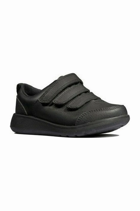 Breathable Upper Clarks Scape Sky Kid black leather