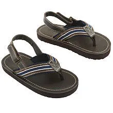 Koala Kids Boys' Brown Faux Leather Hard Sole Thong Sandals Wedge Sandals Wedding