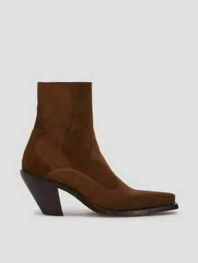 TABOR 70MM ANKLE BOOT IN ROCK SUEDE Stylish Work Boots