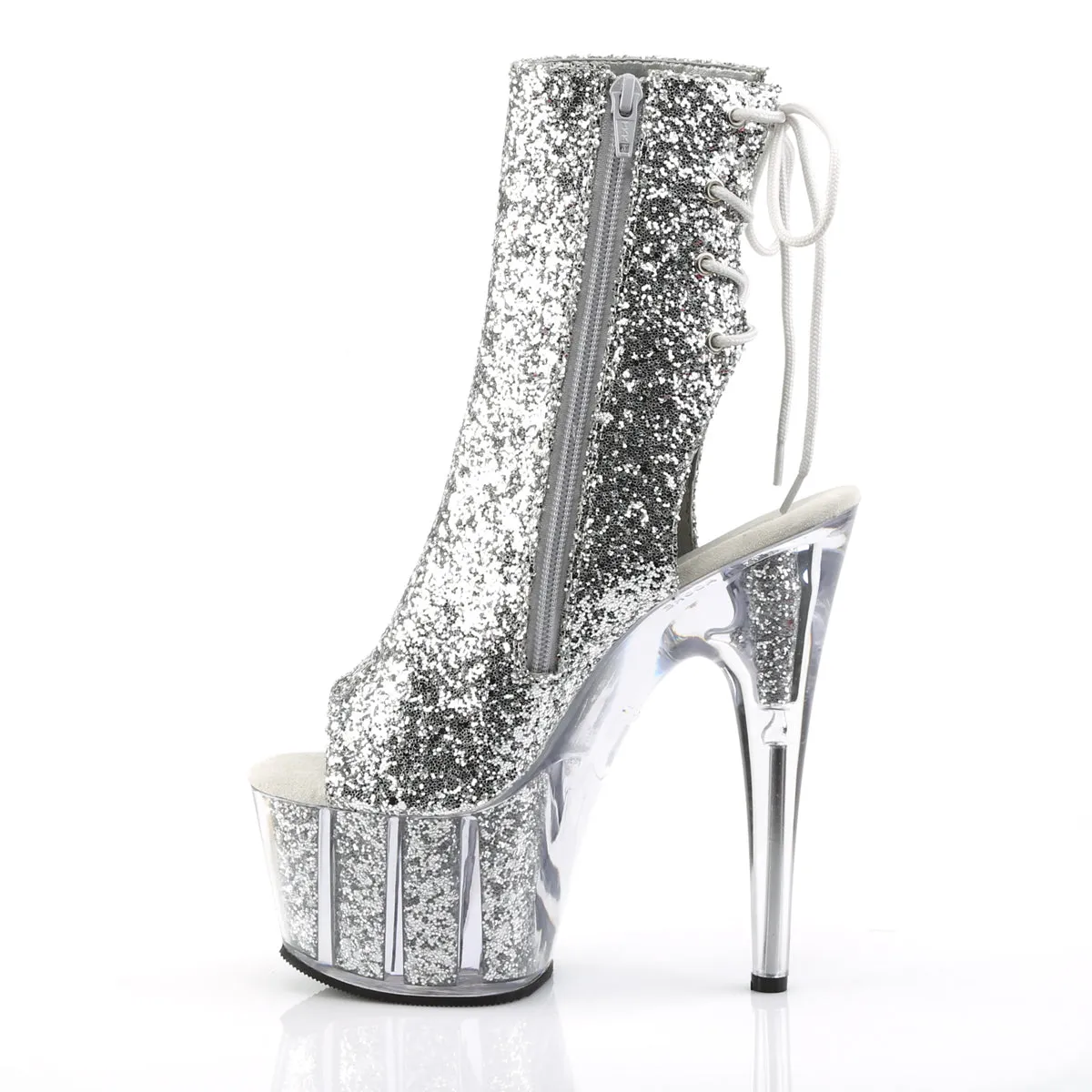 ADORE-1018G Pleaser Silver Glitter Sexy Platform Shoes (Pole Dancing Heels) Asics Running Shoes Novablast 4