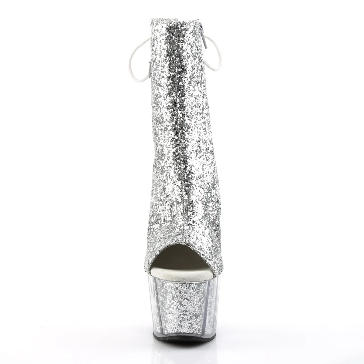 ADORE-1018G Pleaser Silver Glitter Sexy Platform Shoes (Pole Dancing Heels) Best Asics Shoe For Morton's Neuroma