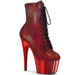 Asics Urban Shoes ADORE-1020HFN Pleaser Red Holograph Sexy Platform Shoes (Pole Dancing Heels)