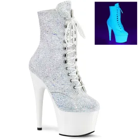 ADORE-1020LG Pleaser Neon White Multi Glitter Sexy Platform Shoes (Pole Dancing Heels) Asic Trail Running Shoes
