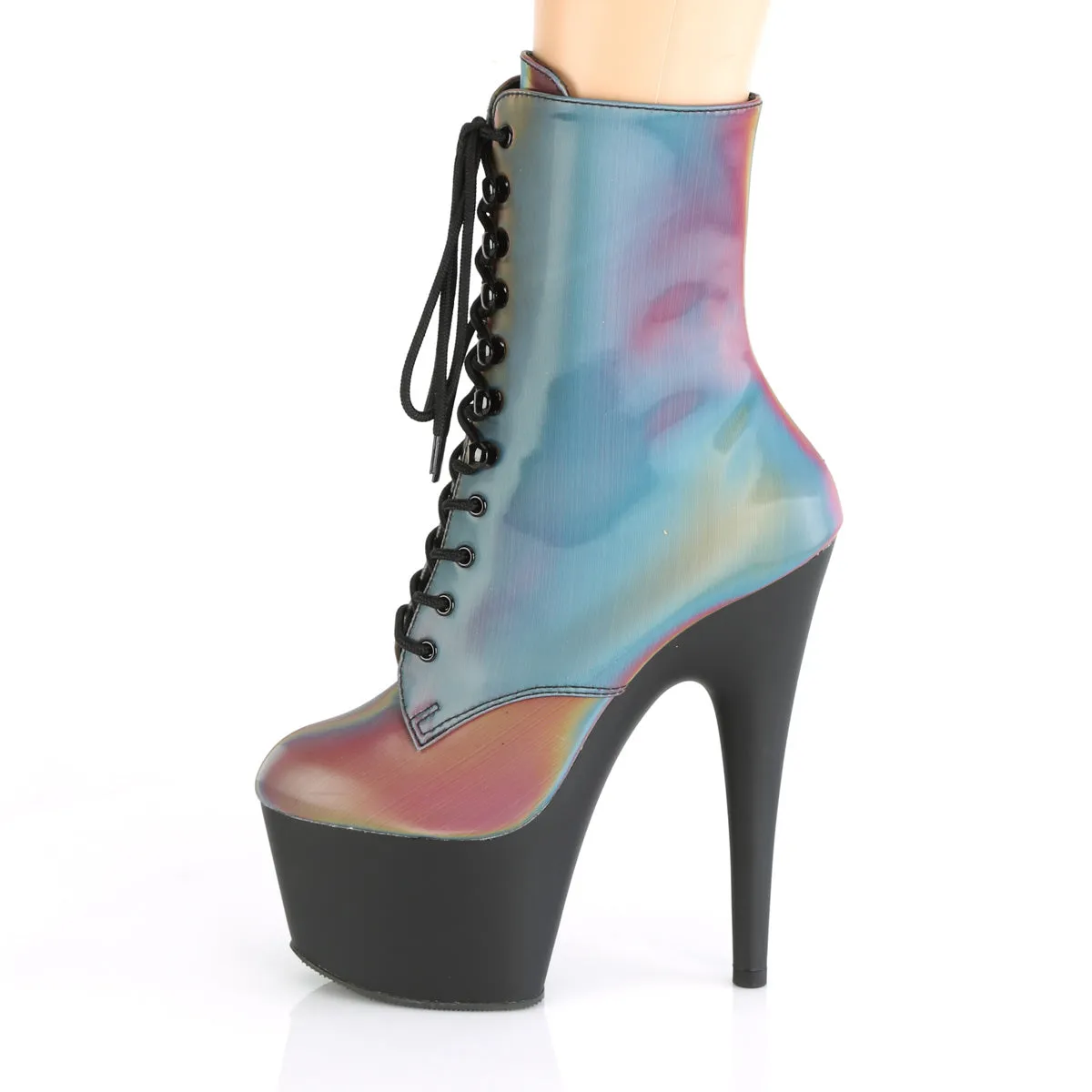 ADORE-1020REFL Pleasers Rainbow UV Exotic Dancing Ankle Boots Adidas Muhammad Ali Shoes