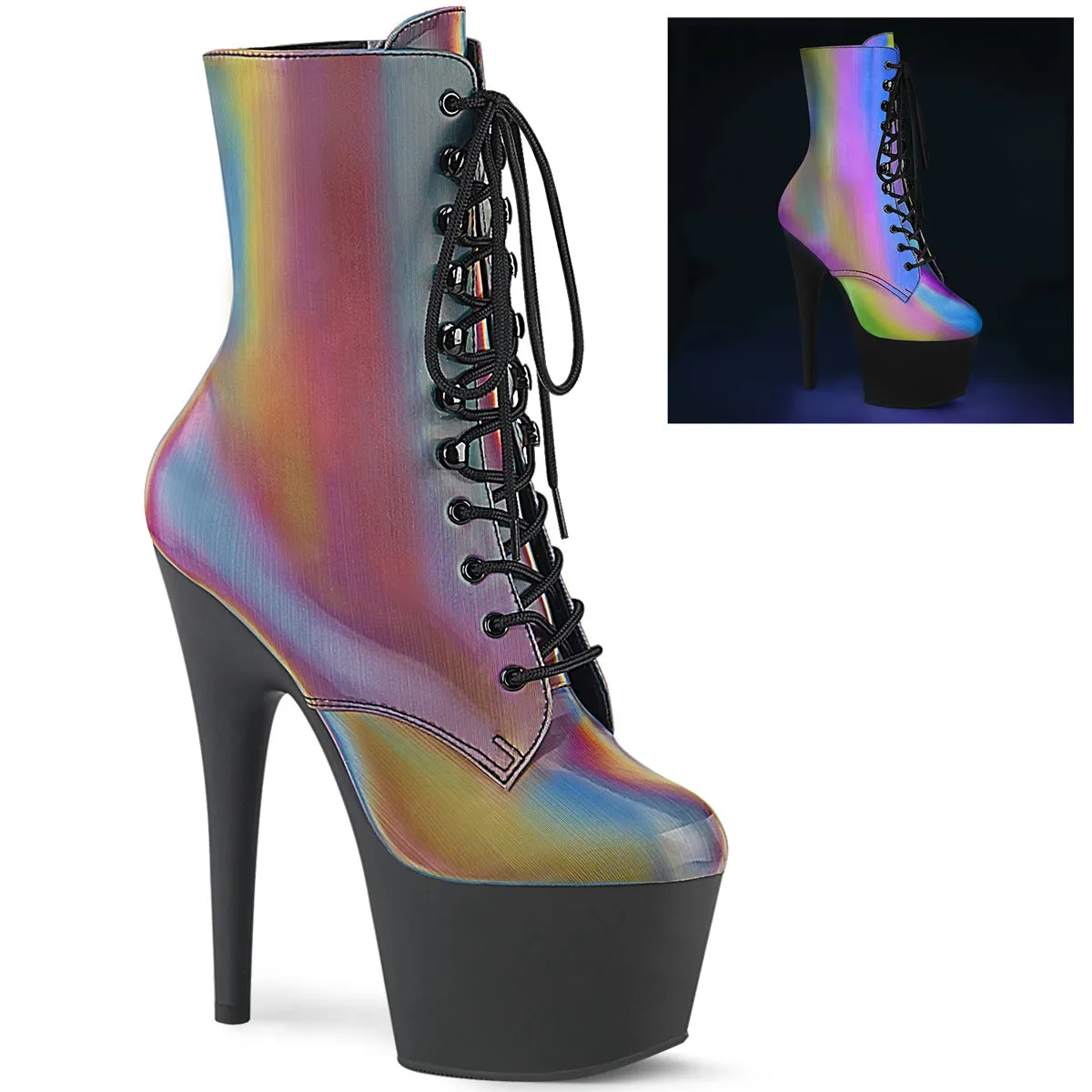 ADORE-1020REFL Pleasers Rainbow UV Exotic Dancing Ankle Boots Adidas Terrex Water Shoe