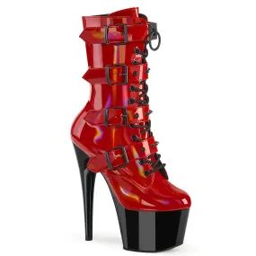 ADORE-1046TT Pleaser Fetish Red Holographic Exotic Dancing Mid-Calf Boots Adidas X Football Shoes