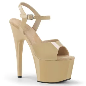 ADORE-709 Pleaser Cream Sexy Platform Shoes (Pole Dancing Heels) Asics Weight Lifting Shoes