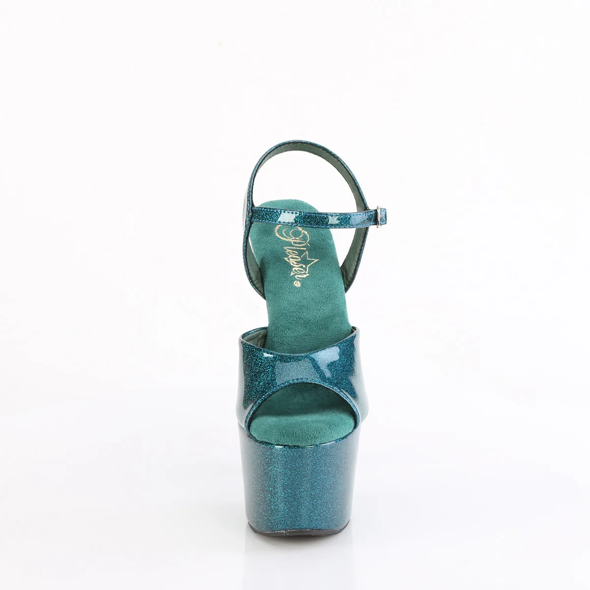 ADORE-709GP Pleaser Teal Glitter Sexy Platform Shoes (Pole Dancing Heels) Replacement Laces For Asics Running Shoes