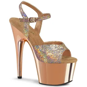 ADORE-709HM Pleaser Rose Gold Glitter Sexy Platform Shoes (Pole Dancing Heels) Asic Shoes For Underpronation