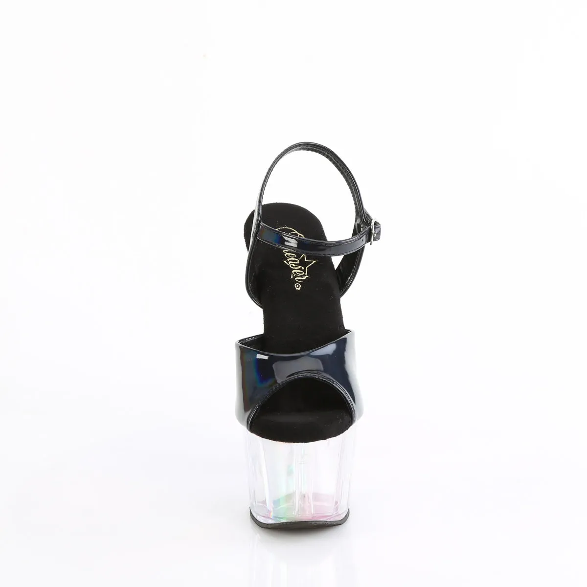 Asics Running Shoes 2e Width ADORE-709HT Pleaser Black Hologram Sexy Platform Shoes (Pole Dancing Heels)