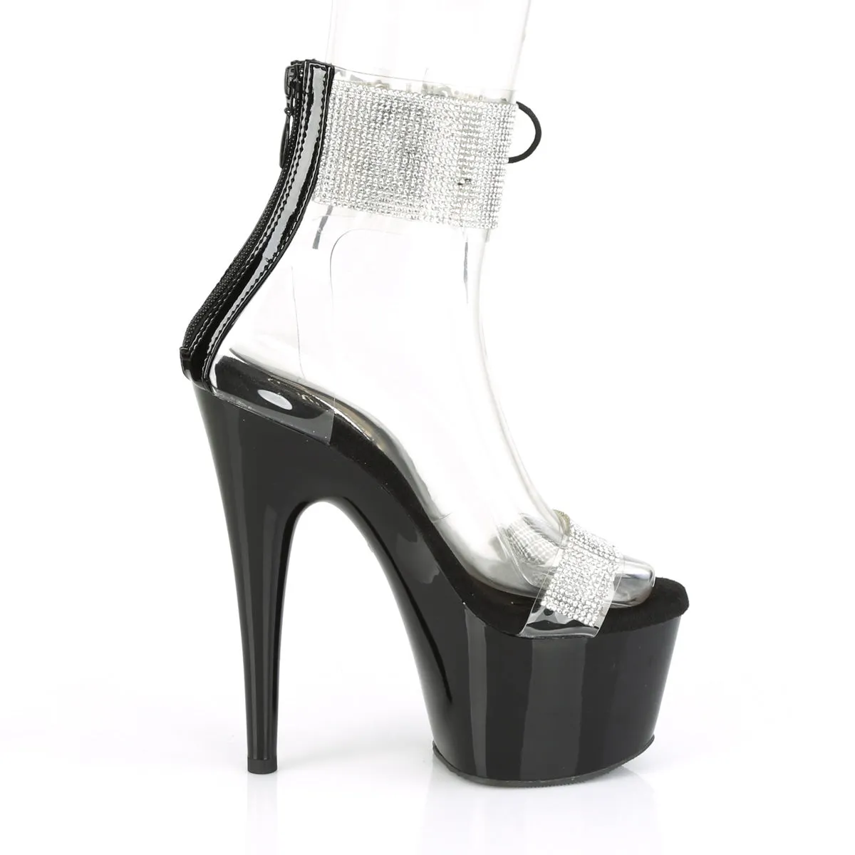 ADORE-727RS Pleaser Clear/Black Sexy Platform Shoes (Pole Dancing Heels) Asics Shoes Tracking