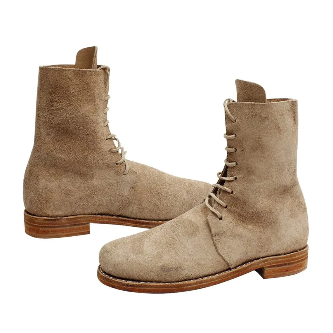 Men's Colonial Ankle High shoes Lace-up Leather Boots - Men's civil war Shoes & Boots  civil war boots Confederate Shoes  civil war boots for sale Big Adidas Originals Samba Xlg Casual Shoes