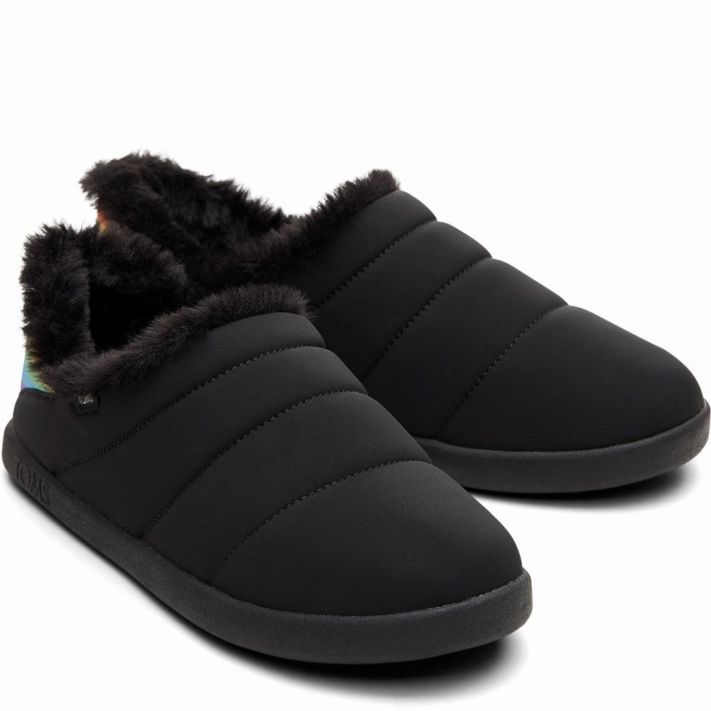 TOMS Ezra Classic Slippers Stretchable Fabric Zip Up Design