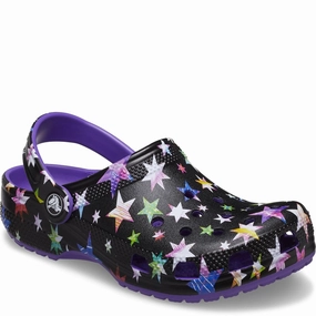 Crocs Toddler Classic Star Print Clog Footbed Padding Fashion Flex