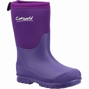 Cotswold Hilly Neoprene Childrens Wellington Boot Warm Touch Utility Design