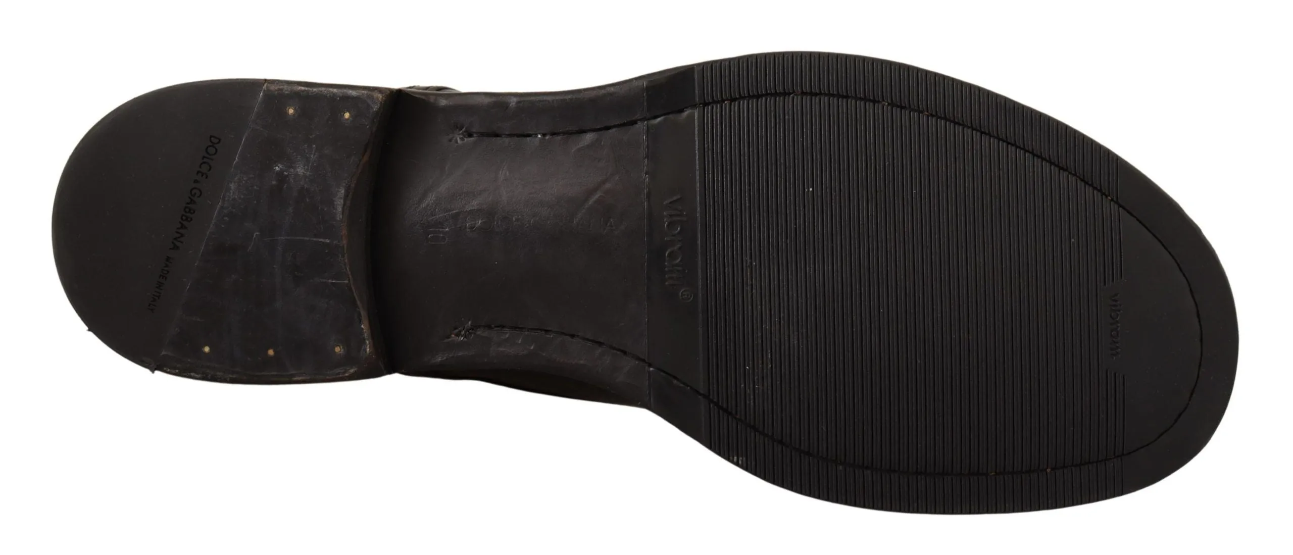 Dolce & Gabbana Elegant Black Leather Men's Dress Shoes Sporty And Rich Loafers