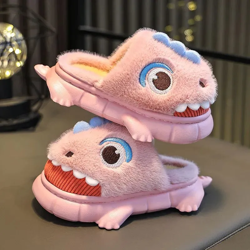 Croc Slides Fuzzy Rex Slippers