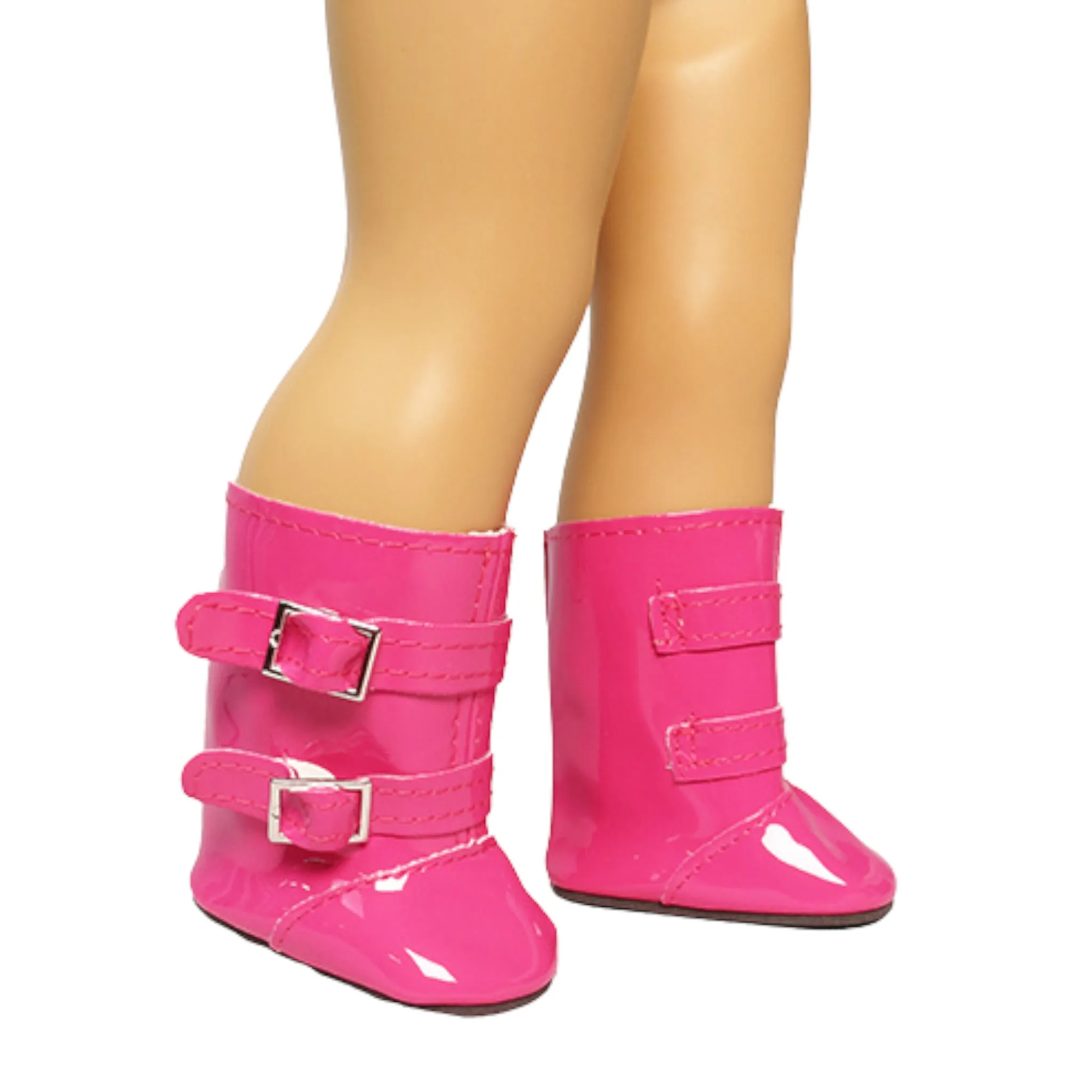 Hot Pink Buckle Boots for 18-inch dolls Adidas Shoes At Jcpenney