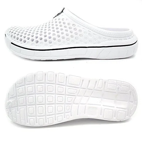 Asics Shoes Locations Amoji Unisex Garden Clogs Shoes Sandals Slippers White 9US W/8US M