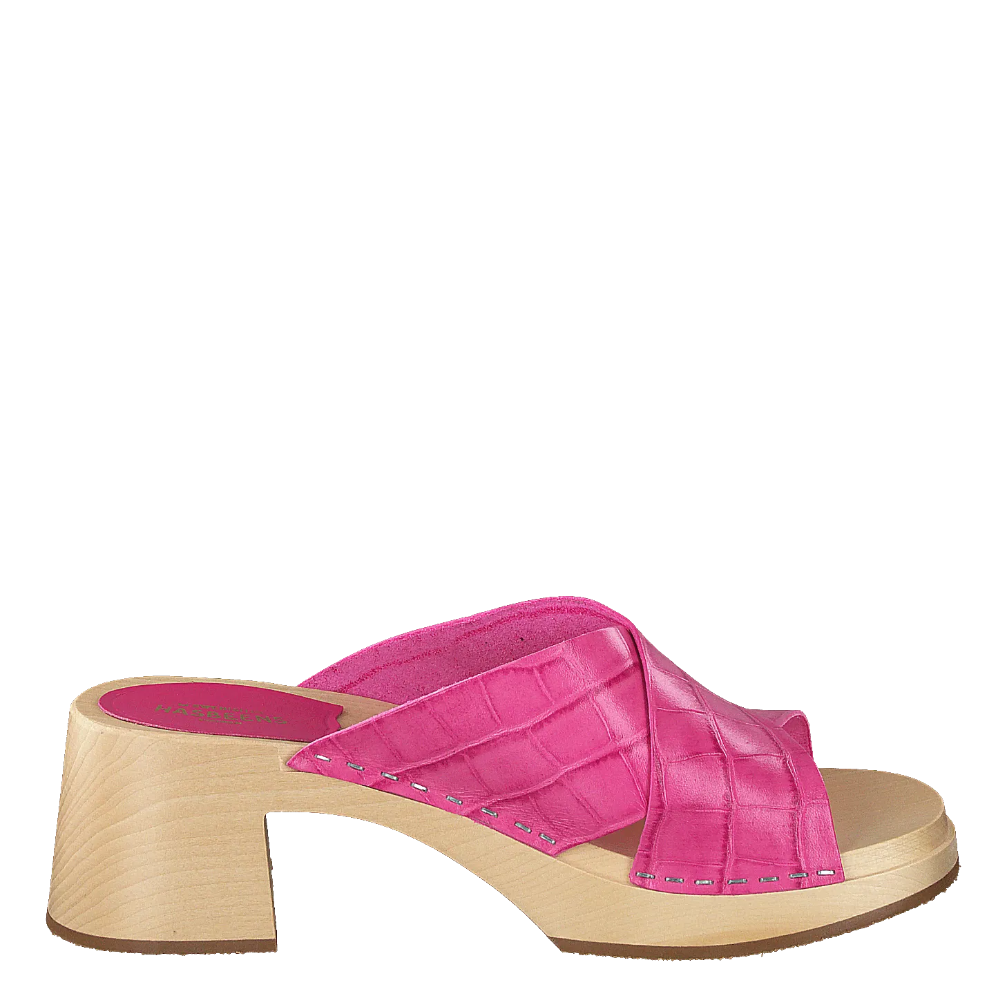 Slippers With Heels Anette High Hot Pink Croc