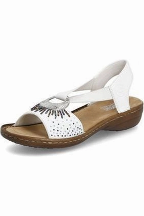All Day Long Rieker 60880-80 ladies sandals in White