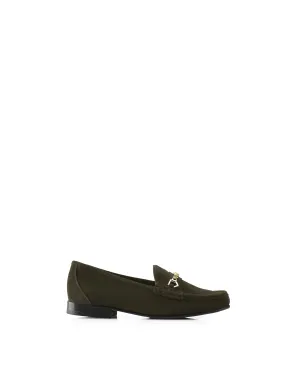 Apsley - Moss Green Suede Summer Loafers Shoes