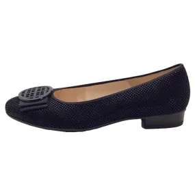 Ara Bambi Black Puntikid Suede Flat (Women's) Flat Low Heel Shoes