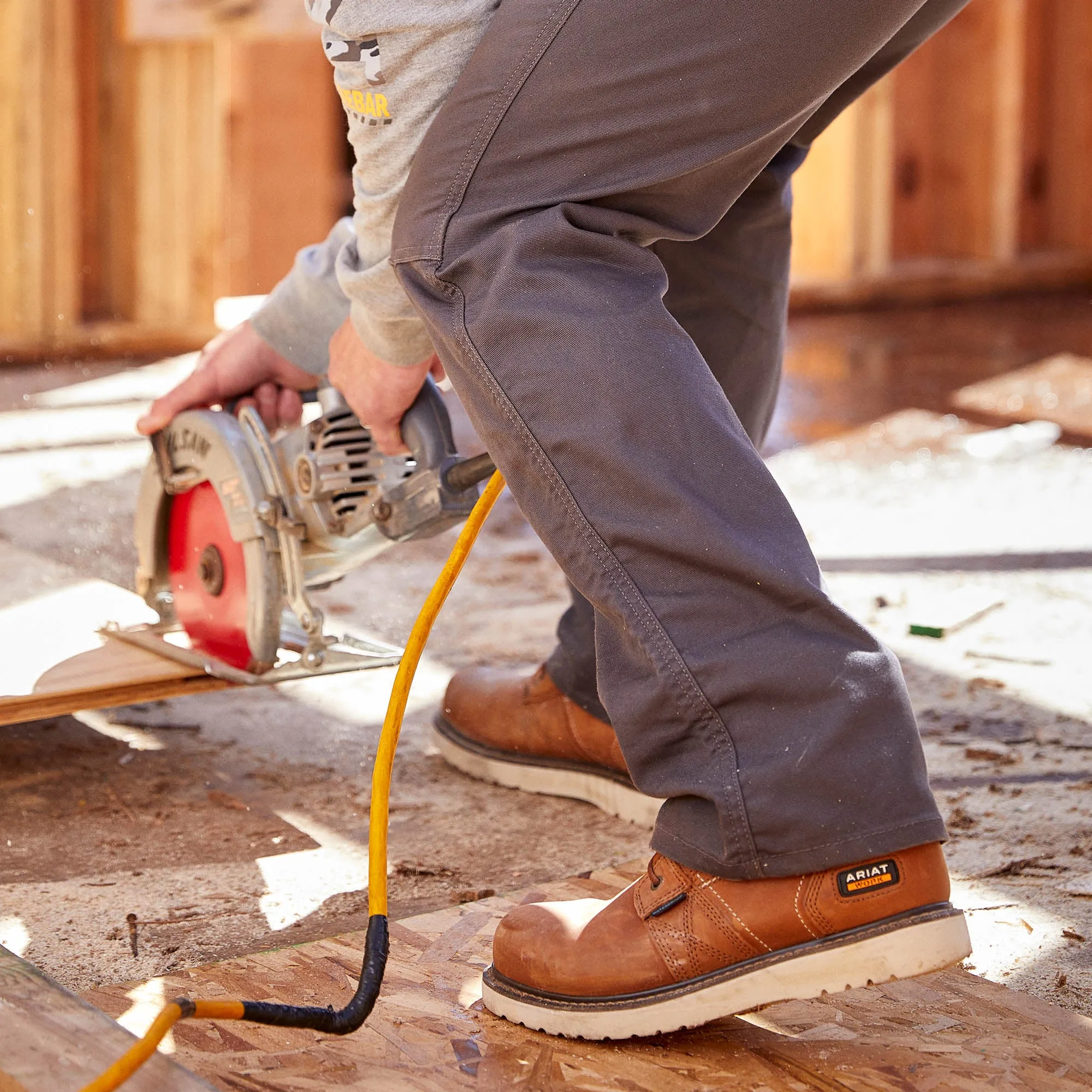 On Sale Ariat Rebar Wedge 6" Waterproof Round Toe Work Boots for Men Best Rated Work Boots