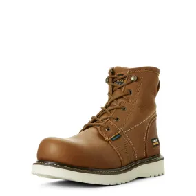 On Sale Ariat Rebar Wedge 6" Waterproof Round Toe Work Boots for Men Manvel Eh Steel Toe Wellington Work Boots