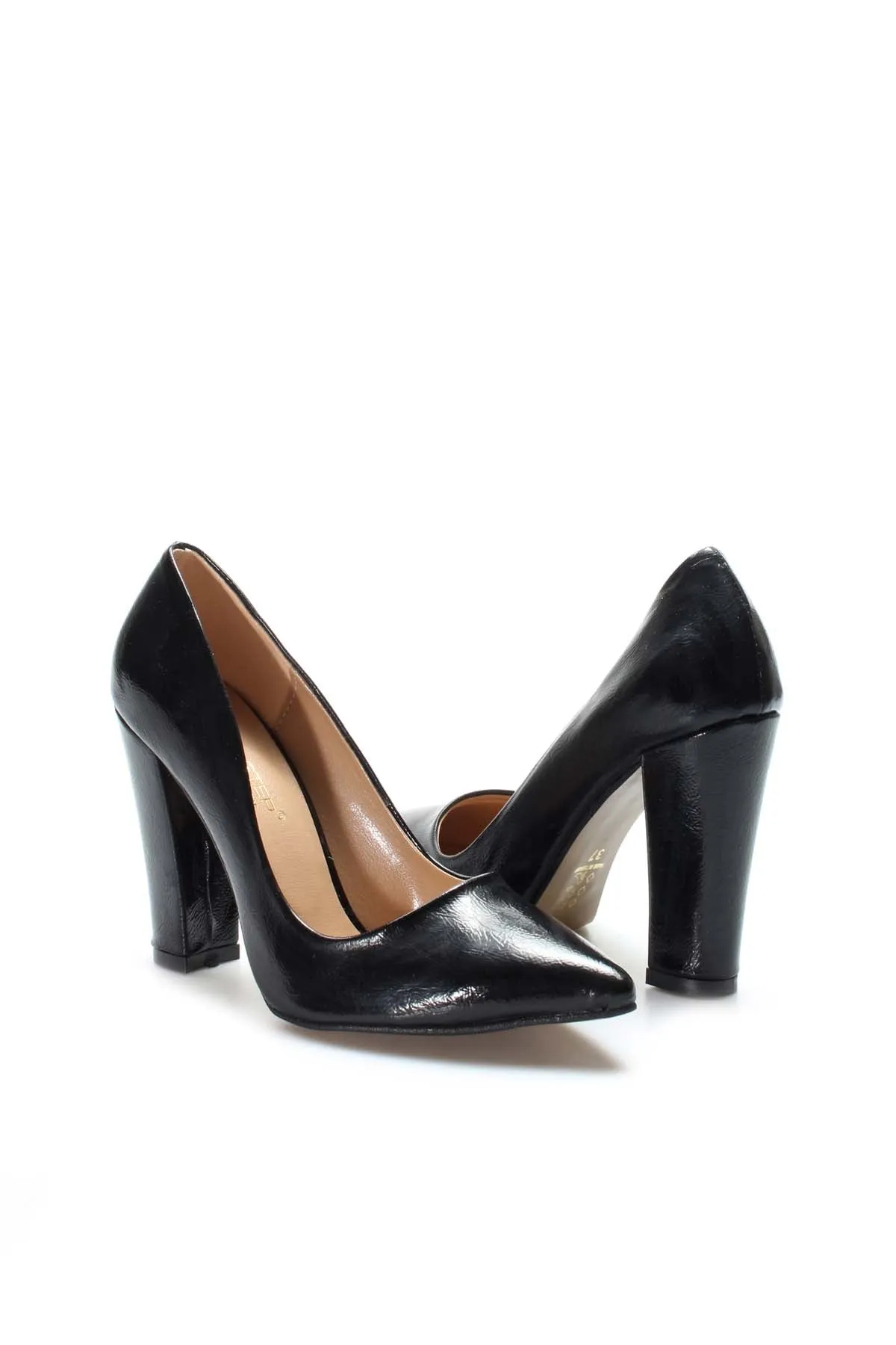 FST Woman Thick Heeled Shoe 610ZA1801 Black Wrinkled - Haarlem Asics Shoes For Running