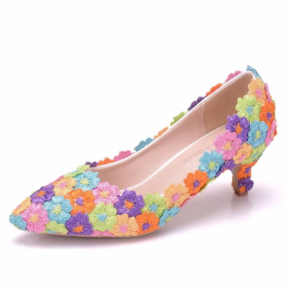 Asics Coaching Shoes Lace Wedding Heel Shoes White Lace Pumps Princess Party Birthday Heels